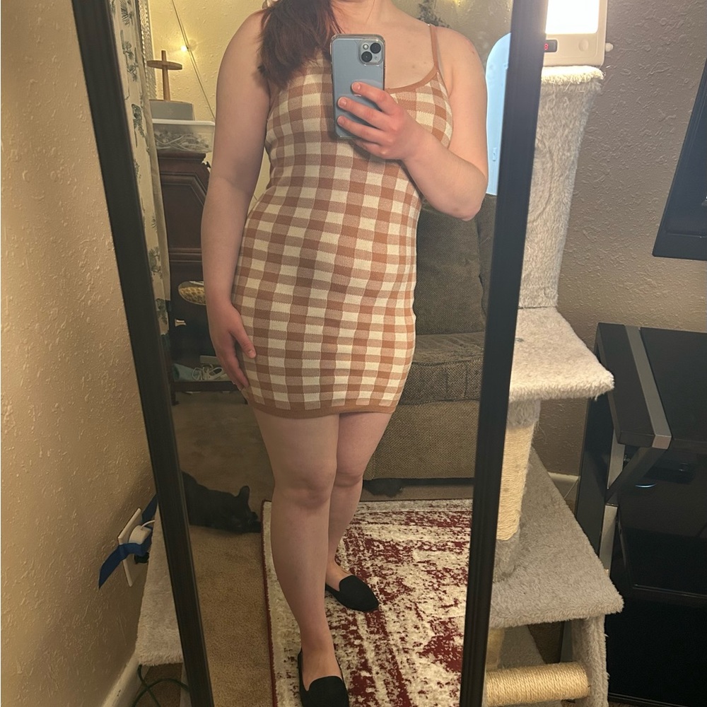 Say What Gingham Bodycon Dress